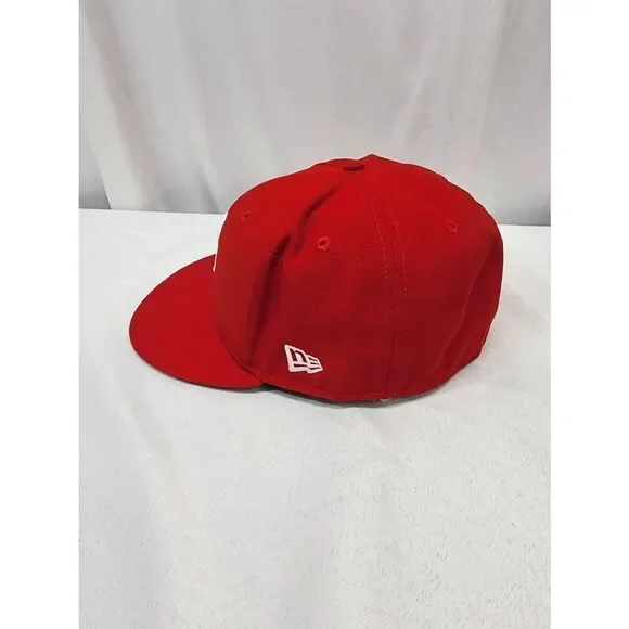 New Era New York Yankees White Red Size 8 Fitted Hat - Picture 4 of 7